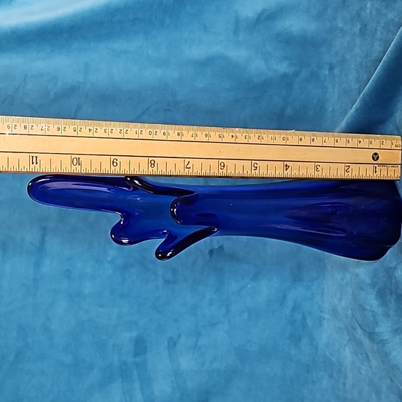 MCM swung vase, cobalt blue, 11" tall, great condition. - Picture 7 of 7